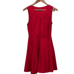 Red Fit & Flare Dress - Express